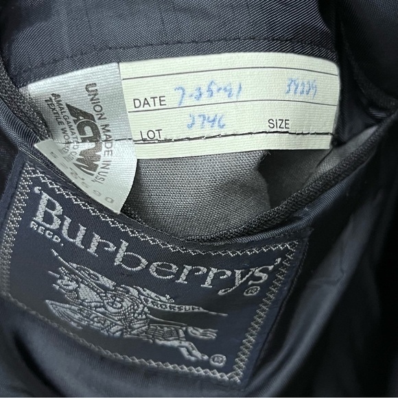 Burberry Vintage Wool Grey Pinstripe Double Breasted Suit Coat Jacket 44R - Picture 11 of 13